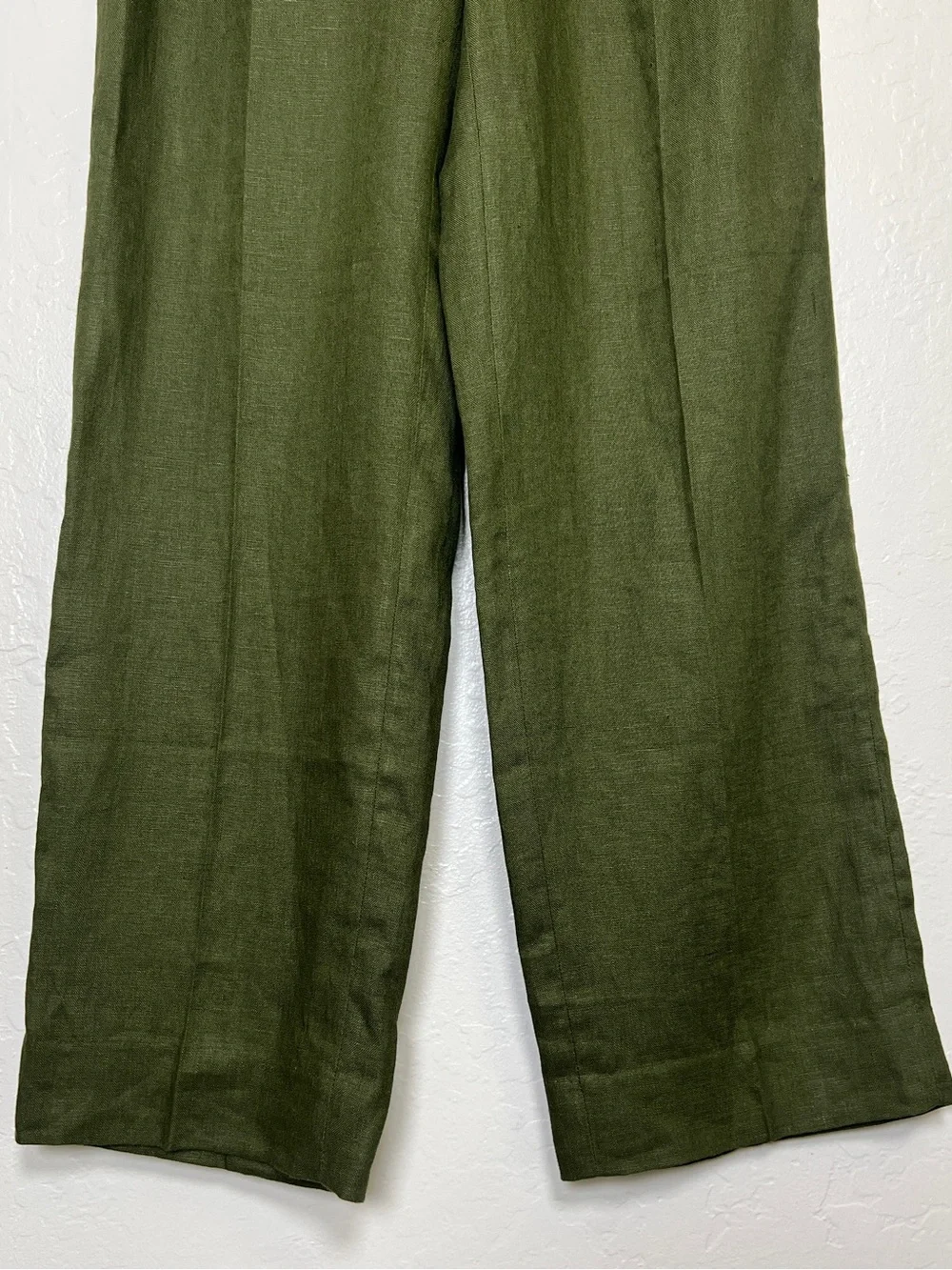 BANANA REPUBLIC Women’s Size 4 Camo Green Palma Straight-Leg Linen Pant
